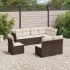 Set sofás de jardín 8 piezas y cojines ratán sintético