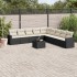 Set de sofás de jardín 10 pzas cojines ratán sintético