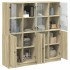 Estantería con puertas madera roble Sonoma 136x37x142