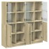 Estantería con puertas madera roble Sonoma 136x37x142