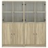 Estantería con puertas madera roble Sonoma 136x37x142