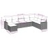 Set sofás de jardín 8 piezas y cojines ratán sintético