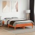 Cama sin colchón madera maciza de pino marrón cera 140x190