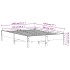 Cama sin colchón madera maciza de pino marrón cera 140x190