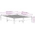 Estructura de cama sin colchón madera de pino blanca 120x200
