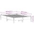Estructura de cama sin colchón madera de pino blanca 140x200