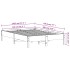Estructura de cama sin colchón madera de pino blanca 140x190