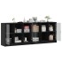 Estantería con puertas madera de ingeniería negro 204x37x75