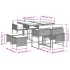 Set de comedor de jardín 9 pzas y cojines ratán sintético