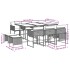 Set de comedor jardín 11 pzas con cojines ratán sintético