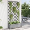 Jardinera con enrejado madera maciza de abeto gris