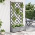 Jardinera con enrejado madera maciza de abeto