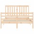 Estructura de cama de matrimonio con cabecero madera