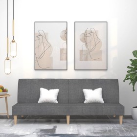 Sofá cama de 2 plazas tela gris