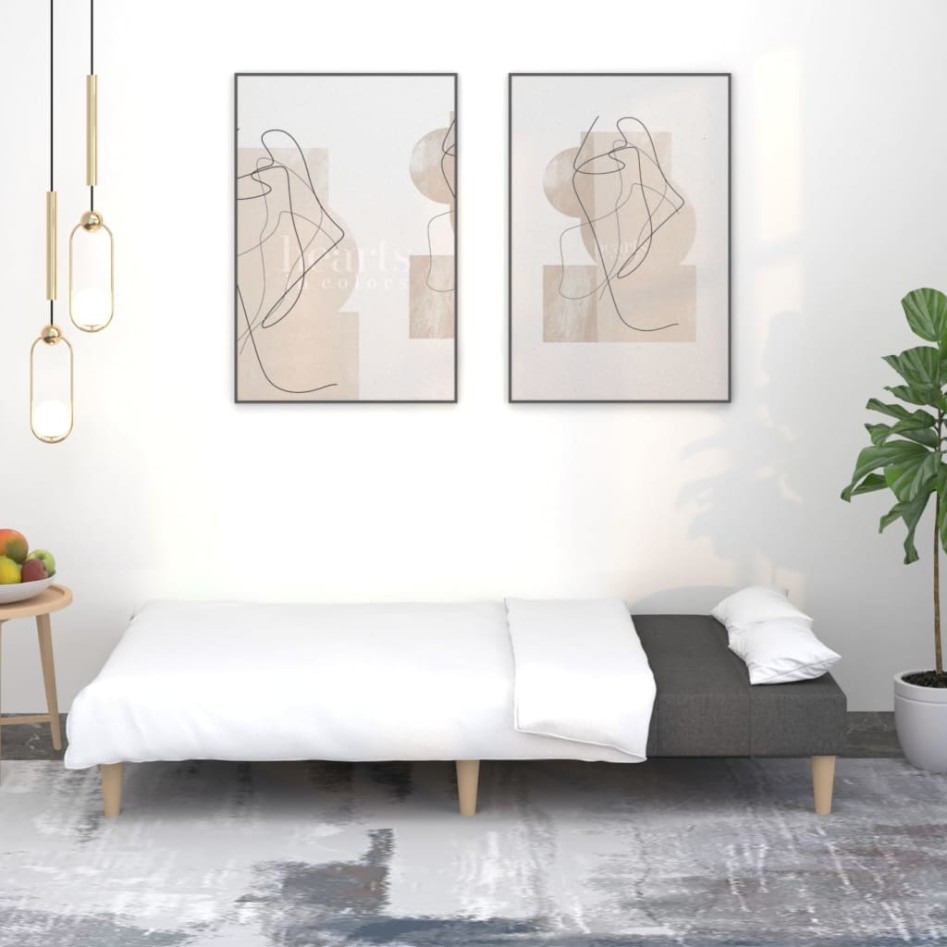 Sofá cama de 2 plazas tela gris