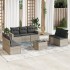 Set de sofás de jardín 8 pzas y cojines ratán sintético