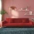 Sofá cama de 2 plazas con dos almohadas terciopelo rojo