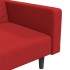 Sofá cama de 2 plazas con dos almohadas terciopelo rojo