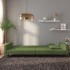 Sofá cama de 2 plazas con dos almohadas terciopelo verde
