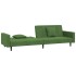 Sofá cama de 2 plazas con dos almohadas terciopelo verde