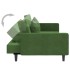 Sofá cama de 2 plazas con dos almohadas terciopelo verde