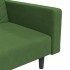 Sofá cama de 2 plazas con dos almohadas terciopelo verde