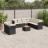 Set de sofás de jardín 10 pzas cojines ratán sintético