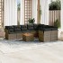 Set de sofás de jardín 10 pzas con cojines ratán sintético