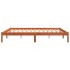 Cama sin colchón madera maciza de pino marrón cera 180x200