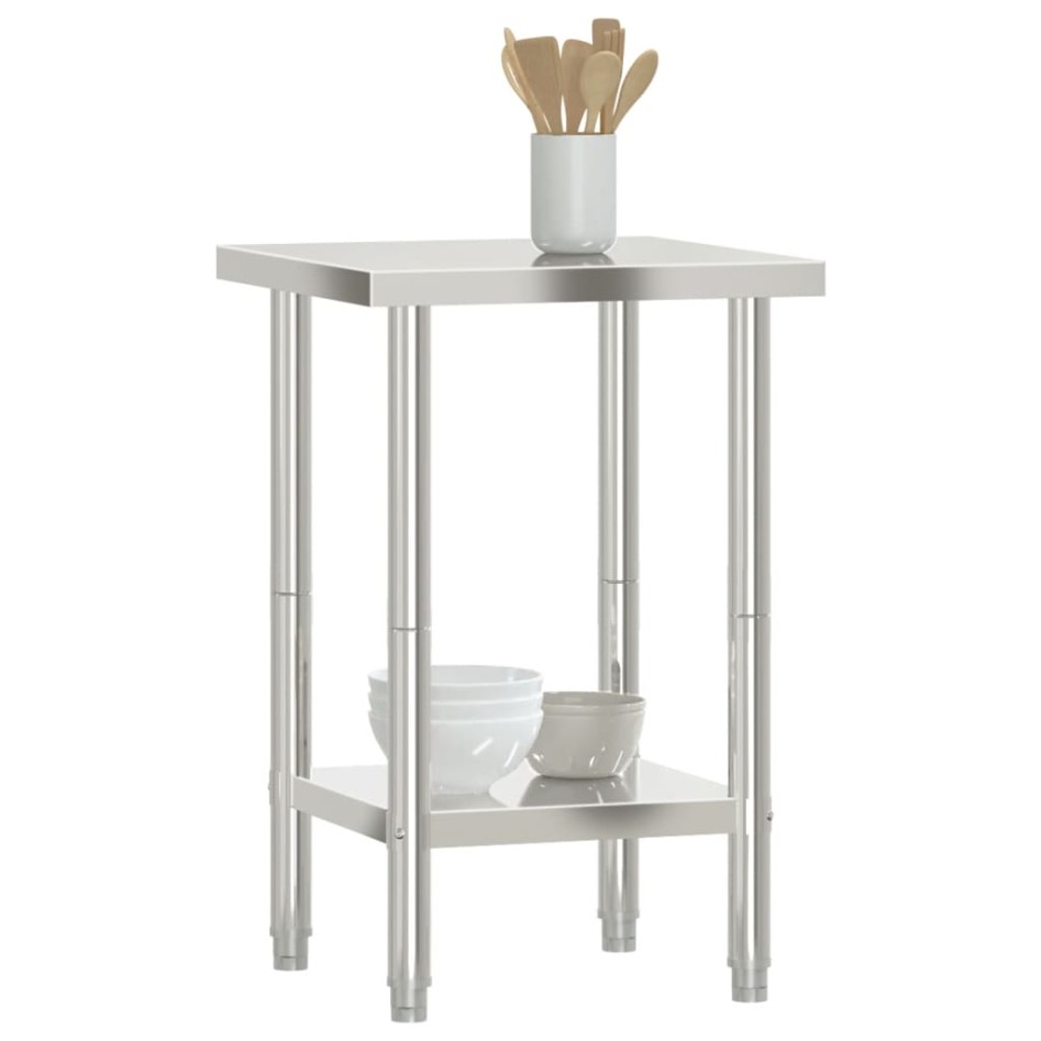 Mesa de trabajo de cocina acero inoxidable 55x55x85