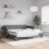Sofá cama nido con colchón tela gris oscuro 90x190