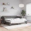 Sofá cama nido con colchón tela gris oscuro 90x190 cm
