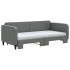 Sofá cama nido con colchón tela gris oscuro 90x190