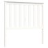 Estructura de cama con cabecero madera maciza blanco 100x200