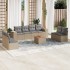Set de sofás de jardín 9 pzas con cojines ratán sintético