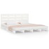 Estructura de cama madera maciza de pino blanco 120x190