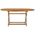 Set de comedor de jardín 7 piezas madera maciza de