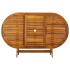 Set de comedor de jardín 7 piezas madera maciza de