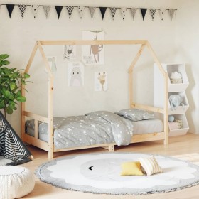 Estructura de cama para niños madera maciza de pino 80x160