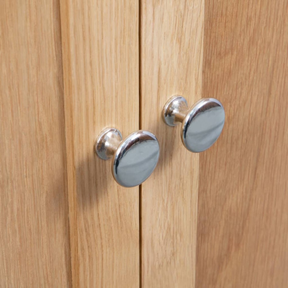 Armario de esquina de madera maciza de roble 80x33,5x78