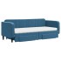 Sofá cama nido con cajones terciopelo azul 80x200