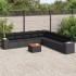 Set de sofás de jardín 10 pzas cojines ratán sintético