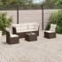Set sofás de jardín 6 piezas y cojines ratán sintético