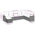Set sofás de jardín 8 piezas y cojines ratán sintético