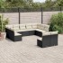 Set de sofás de jardín 11 pzas y cojines ratán sintético