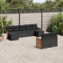 Set de sofás de jardín 8 piezas y cojines ratán sintético