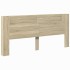 Cabecero de cama con LED roble Sonoma 220x16,5x103,5