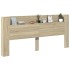 Cabecero de cama con LED roble Sonoma 220x16,5x103,5