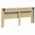 Cabecero de cama con LED roble Sonoma 220x16,5x103,5