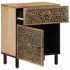 Mesita de noche madera maciza de mango 50x33x60